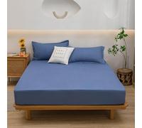YSZBD Spannbetttuch Bettlaken Baumwolle Spannbettlaken 90x200cm SpannbetttüCher Fitted Sheet Cotton Größe und Farbe WäHlbar(#24,pillowcaseX2)