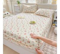 YSZBD Spannbetttuch Bettlaken Baumwolle Spannbettlaken 90x200cm SpannbetttüCher Fitted Sheet Cotton Größe und Farbe WäHlbar(#27,pillowcaseX2)