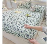 YSZBD Spannbetttuch Bettlaken Baumwolle Spannbettlaken 90x200cm SpannbetttüCher Fitted Sheet Cotton Größe und Farbe WäHlbar(#9,pillowcaseX2)