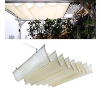 YSZBD Teli Ombreggianti per Pergole Vele Parasole Ondulate Retrattili Telo Copertura Pergolato A Onda Telo Parasole per Esterni Rettangolare(#1,1.1x6m)