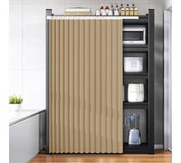 YSZBD Tende per armadi, Tende Antipolvere per Ripiani Aperti, Tende a Binario, Tende per mobili da Cucina, Tende per Guardaroba, Tende scorrevoli per mobili(E,W140cmxH80cm)
