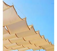 YSZBD Vela Parasole Ondulata Retrattile Vela Ombreggiante Retrattile Teli Ombreggianti per Pergole Tenda Vela Rettangolare Vela Parasole Avvolgibile(#1,1.8x5m)