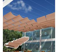 YSZBD Vele Parasole Ondulate Retrattili Telo Copertura Pergolato A Onda Teli Ombreggianti per Pergole Tenda Vela Rettangolare Rete Ombreggiante(#4,2.2x3m)