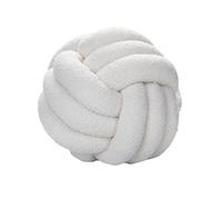 YT-KOKE Sherpa Fleece Round Knot Ball Pillow, Cuscino Decorativo Nodo per Divano Letto Sedia Pavimento, Cuscino Decorativo, Cuscino Rotondo per Amiche Che Giocano Fotografia (Beige,28cm)