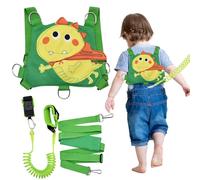 YTACREA Guinzaglio per Bambini 3 in 1, Dinosauro Braccialetto Bambini Antismarrimento con Serratura a Chiave, Portatile Che Cammina Anti-Perso Harness per Bambini di età 1-6 Anni