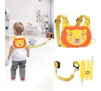 YTACREA Leone Guinzaglio per Bambini, Imbracatura di Sicurezza Bambini per Passeggiate 1.5m, Anello Girevole in Inossidabile a 360 Gradi, Anti Perso Corda, Spalline Regolabili