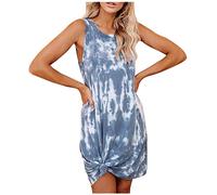 YTao Tank Tops for Women,Fashion Womens Tie-Dye Sleeveless Loungewear (Vinyl LP)