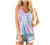 YTao Tank Tops for Women,Women's Adjustable Blouses V Neck Floral Pri (Vinyl LP)