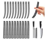 YTAXYZWR coprilama per coltelli Cucina 20 Pezzi Protezione Lama Universale per coltelli affilati Custodia plastica Durevole Traspirante per coltelli Chef e da Pane Nera