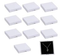 YTAXYZWR Scatola Regalo Gioielli Bianca 10 Pezzi Piccole Scatole 9x7x1.7 cm con Coperchio e Interno Morbido per Orecchini Collane Bracciali Idee Regalo Eleganti
