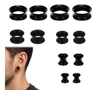 YTAXYZWR Tunnel Orecchio Silicone 6 Paia, dilatatori Orecchie Uomo Donna, espansori Ear Plug 6 Misure 3mm-10mm, Nero e Bianco, Set Piercing espansione Lobo per Party Quotidiano Regalo