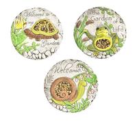 YTBHSHXZ, 3 Pietre Rotonde tridimensionali for vialetti con Stampe di Farfalle, Animali o Uccelli, Divertenti e Carine for gradini da Giardino.(Animals,26 cm)