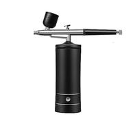YTBHSHXZ, Aerografo portatile ricaricabile senza fili con pistola a spruzzo a compressore for viso, bellezza, nail art, tatuaggi, artigianato, pittura su torte.(A)