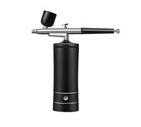 YTBHSHXZ, Aerografo portatile ricaricabile senza fili con pistola a spruzzo a compressore for viso, bellezza, nail art, tatuaggi, artigianato, pittura su torte.(B)