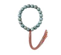 YTBHSHXZ Braccialetti con perline di radice Bodhi sei caratteri Mantra, squisito rosario buddista da tenere in mano for meditazione Mala Chanting 11 * 12 mm