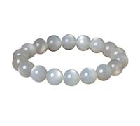 YTBHSHXZ Braccialetti con pietre preziose rotonde da 7 mm, fatti a mano, for donne e uomini, braccialetti elastici perline di pietra, regali curativi(11mm)