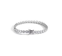 YTBHSHXZ， Braccialetti da Tennis da 4 mm for Donna Bracciale da Tennis Classico con Diamanti Sintetici placcati in Oro 18 carati Braccialetti con Taglio Rotondo CZ for Gioielli da Sposa da Donna