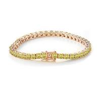 YTBHSHXZ， Braccialetti Tennis in moissanite da 3 mm Braccialetti in Oro da Donna Taglio Rotondo Colore D VVS1 Bracciali Tennis con Diamanti di purezza Bracciali in Argento Sterling 925 for Donna,TUR