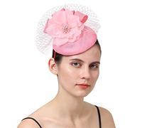YTBHSHXZ, Cappelli di piume da sposa, accessori for capelli da sposa, copricapo da sposa, cappelli fascinator, copricapi da donna(Yellow)