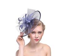 YTBHSHXZ， Cappello classico da donna con piume, copricapo da sposa con piume, copricapo da sposa, accessori for matrimonio(White)