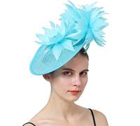 YTBHSHXZ， Cappello da sposa da donna, con grande fiore, copricapo da sposa, con fascia for capelli e fermaglio for capelli, accessori da donna(Ivory)