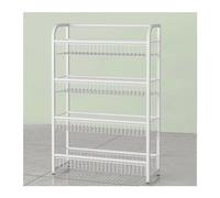 YTBHSHXZ, Carrello for Snack for Frutta e Verdura con Ruote, Scaffale for Patatine for Bevande a 4 Livelli for Farmacie Banco for Cassiere Supermercato Negozi di Dolciumi(White,60X20X86CM(23.6X7.9X33.