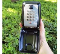 YTBHSHXZ, Cassetta di sicurezza con combinazione a 12 cifre, codice chiave reimpostabile, cassetta di sicurezza for chiavi da esterno(Grijs)