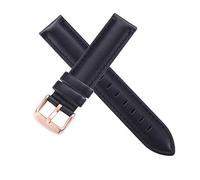 YTBHSHXZ Cinturino for orologio da uomo in pelle con fibbia in acciaio inossidabile 24/23/22/20/19/18/17/16/15/14/13/12 mm, comodo(Rose Gold Black)