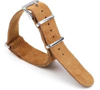 YTBHSHXZ Cinturino for orologio in morbida pelle scamosciata da 18 mm, 20, 22, 24, cinturino NATO for uomo, accessori for orologi(Light Brown,22mm)