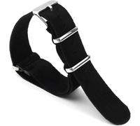 YTBHSHXZ Cinturino for orologio in morbida pelle scamosciata da 18 mm, 20, 22, 24, cinturino NATO for uomo, accessori for orologi(Black,22mm)