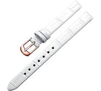 YTBHSHXZ Cinturino for orologio in pelle da donna Leat 8 mm 10 Accessori for orologi di ricambio for for con fibbia ad ardiglione(WhiteRos Gld)