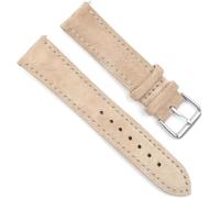 YTBHSHXZ Cinturino for orologio in pelle scamosciata da 16 mm, 17, 18, 19, 20, 22, con cuciture fatte a mano, cinturino for a sgancio rapido(Beige,20mm)