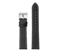 YTBHSHXZ cinturino per orologio, Cinturino for orologio Cinturino in pelle di vitello Cinturino for orologio a sgancio rapido Cintura da polso con motivo palmo fatto a mano(Black wh line,22mm)