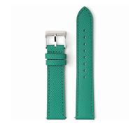 YTBHSHXZ cinturino per orologio, Cinturino for orologio Cinturino in pelle di vitello Cinturino for orologio a sgancio rapido Cintura da polso con motivo palmo fatto a mano(Green ge line,18mm)