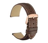 YTBHSHXZ cinturino per orologio, Cinturino in pelle di vitello cinturino da polso in materiale morbido cinturino con fibbia in oro(Brownrose gold,14mm)