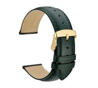 YTBHSHXZ cinturino per orologio, Cinturino in pelle di vitello cinturino da polso in materiale morbido cinturino con fibbia in oro(Dark GreenGold,23mm)