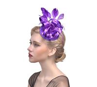 YTBHSHXZ， Copricapo di piume, cappelli da festa, accessori for matrimoni, cappelli da sposa, copricapi for cocktail e tè.(Champagne)