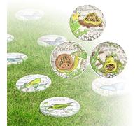 YTBHSHXZ, Decorazione da Giardino Antiscivolo for Esterni, pavimentazione Rotonda for vialetti e Cortili, Set da 3(Animals,26 cm)