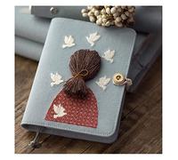 YTBHSHXZ Diario personale con copertina in tessuto ricamato A6A5 Girl Back Journal, agenda a fogli mobili, agenda for la gestione del tempo(Loose Leaf craft,A6)