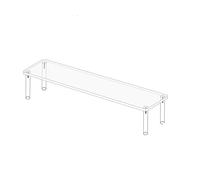 YTBHSHXZ, Espositore espositore trasparente for profumi, a 2/3 livelli, in acrilico(Clear 1 Tier,30cm)