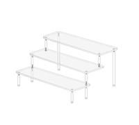 YTBHSHXZ, Espositore espositore trasparente for profumi, a 2/3 livelli, in acrilico(Clear 3 Tier,30cm)