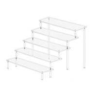 YTBHSHXZ, Espositore espositore trasparente for profumi, a 2/3 livelli, in acrilico(Clear 5 Tier,30cm)