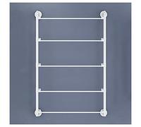 YTBHSHXZ, Espositore for sciarpe for cravatte, supporto a parete for mensola for bobina di nastro di ferro bianco/oro/nero, supporto for organizer for carta da regalo for negozio ufficio(White,80x75cm
