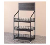 YTBHSHXZ, Espositore for supermercato, organizer for snack, scaffale for bevande/piccoli alimenti/giocattoli contro il muro(Black,50x27x106cm)
