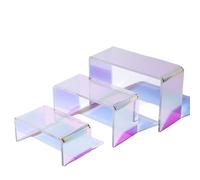 YTBHSHXZ, Espositore in acrilico, set da 3 pezzi, espositore for gioielli multicolore, scaffale portaoggetti for casa e ufficio