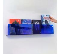 YTBHSHXZ, Espositore moderno e trasparente for brochure/portadocumenti, organizer for libri in plastica, for ufficio e casa(Blue,60cm(23 5/8"))