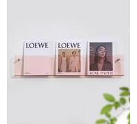 YTBHSHXZ, Espositore moderno for brochure di giornali, ufficio e casa, arancione/trasparente/rosa/verde fluorescente/colorato(Pink,80cm(31 1/2"))