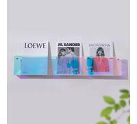 YTBHSHXZ, Espositore moderno for brochure di giornali, ufficio e casa, arancione/trasparente/rosa/verde fluorescente/colorato(Colorful,40cm(15 3/4"))