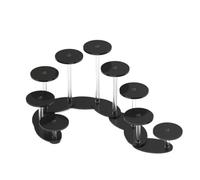 YTBHSHXZ, Espositore multilivello Espositore da tavolo rotondo Espositore for smalti cosmetici(Black,8 Tier)