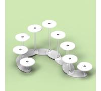 YTBHSHXZ, Espositore multilivello Espositore da tavolo rotondo Espositore for smalti cosmetici(White,5 Tier)